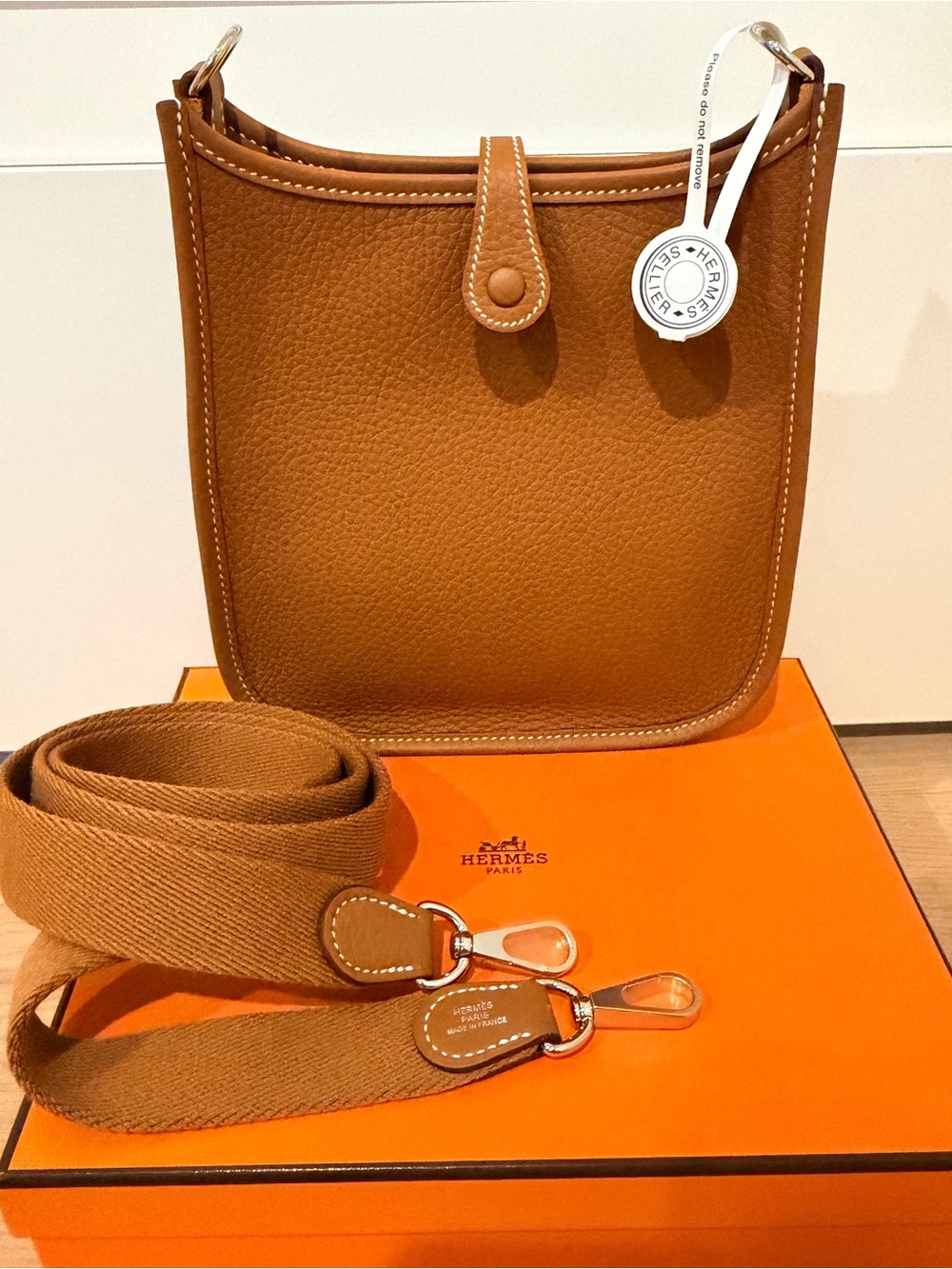 Hermes MiNi Evelyne Leather Crossbody, Shoulder Women's Bag, BNIB